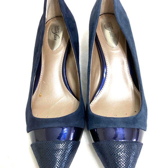 Alfani step n flex Womens Leather Suede shoes size 7M Blue, New - Picture 3 of 8